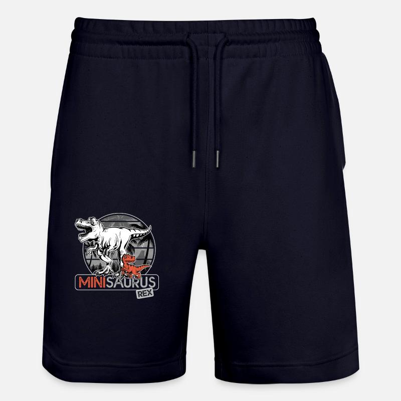 Minisaurus rex Cadeau garçon dinosaure - Short de jogging bio TRAINER Stanley/Stella unisexe - marine foncé