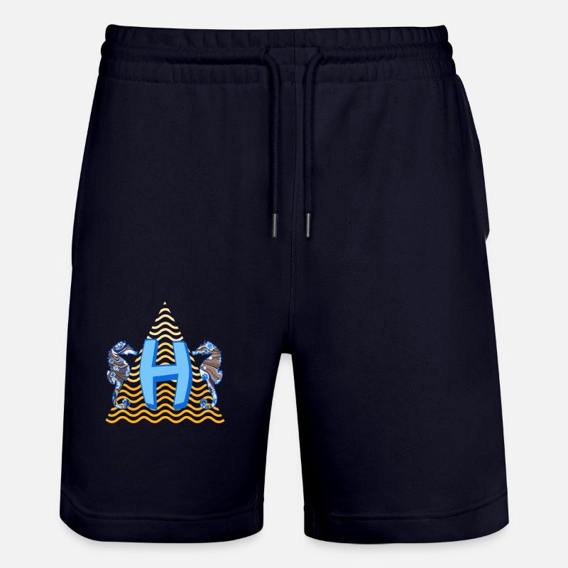 seepferdchen e 262 h - Stanley/Stella Unisex Bio Joggingshorts Trainer  - Dark navy