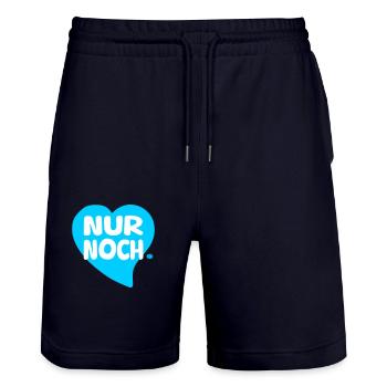 nur noch dieses - Stanley/Stella Unisex Bio Joggingshorts Trainer  - Dark navy - Vorne - Nik (191cm) & Marisol (170cm)