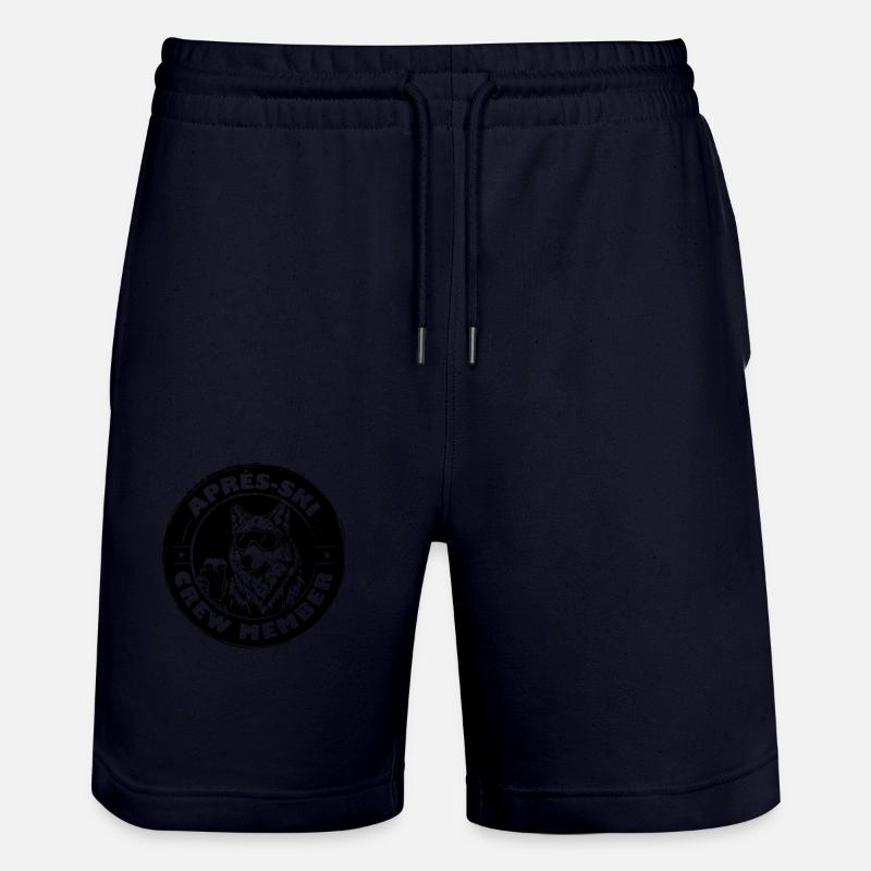 Wolf Apres Ski Team Spruch - Stanley/Stella Unisex Bio Joggingshorts Trainer - Dark navy