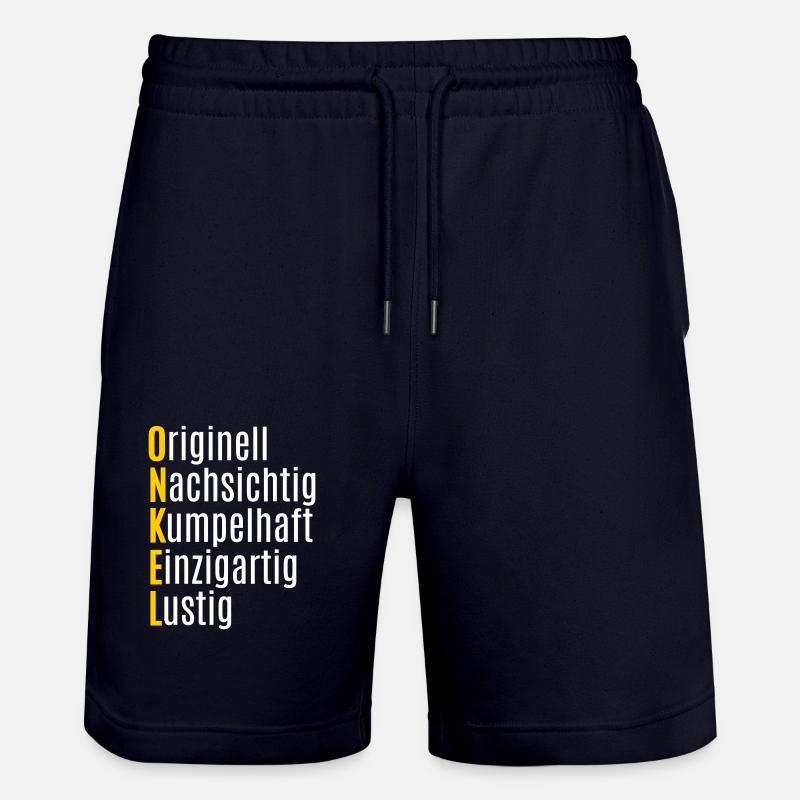 Bester Onkel Geschenk lustige Geschenkidee - Stanley/Stella Unisex Bio Joggingshorts Trainer  - Dark navy