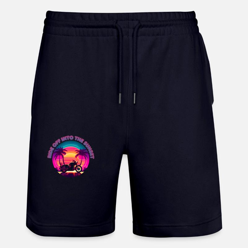 Suivre le coucher du soleil - Short de jogging bio TRAINER Stanley/Stella unisexe - marine foncé