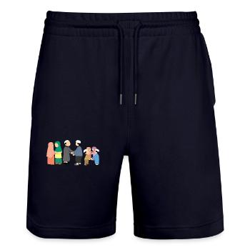 Ramadan Mubarak muslim islam Fasten moslem Allah - Stanley/Stella Unisex Bio Joggingshorts Trainer  - Dark navy - Vorne - Nik (191cm) & Marisol (170cm)