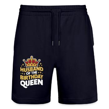 Ehemann Ehegatte Familie Hochzeit - Stanley/Stella Unisex Bio Joggingshorts Trainer  - Dark navy - Vorne - Nik (191cm) & Marisol (170cm)
