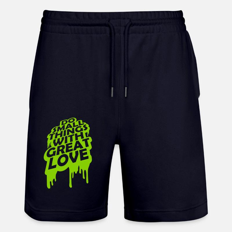 Zitat do small things - Stanley/Stella Unisex Bio Joggingshorts Trainer  - Dark navy