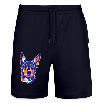 Berger allemand Chien Propriétaire Chien Chien Propriétaire Chien Propriétaire - Short de jogging bio TRAINER Stanley/Stella unisexe - marine foncé - Devant - Nik (191cm) & Marisol (170cm)