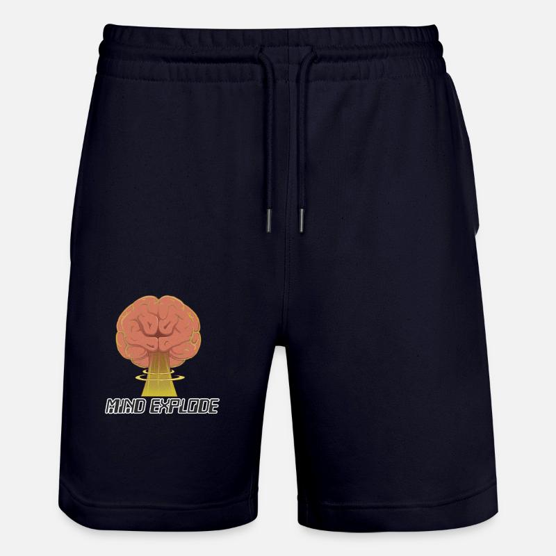 mind explode - Stanley/Stella Trainer Unisex Organic Jogging Shorts - dark navy