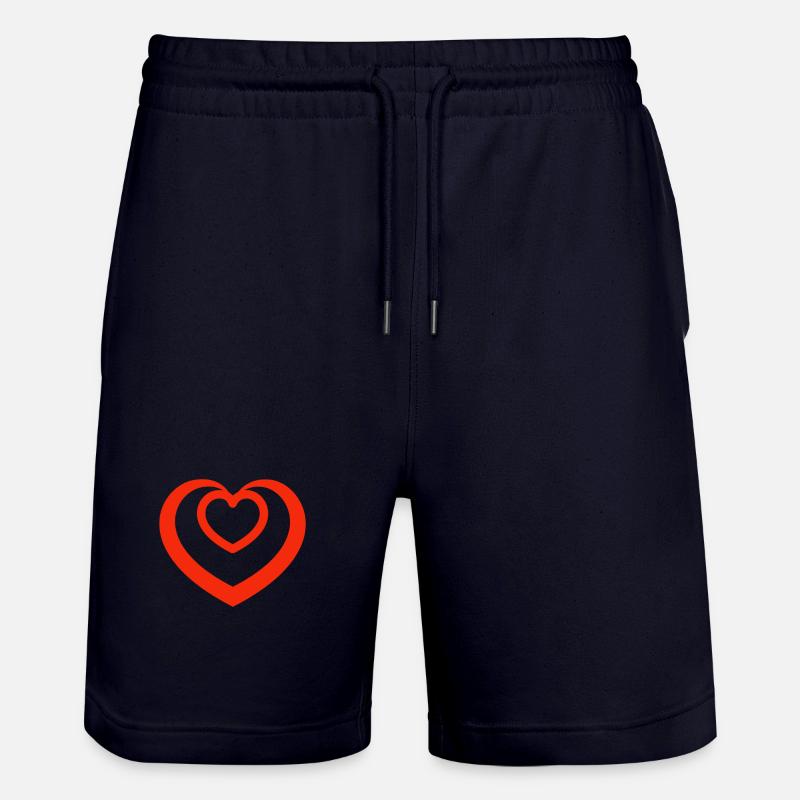 Saint-Valentin, Saint-Valentin, Saint-Valentin - Short de jogging bio TRAINER Stanley/Stella unisexe - marine foncé