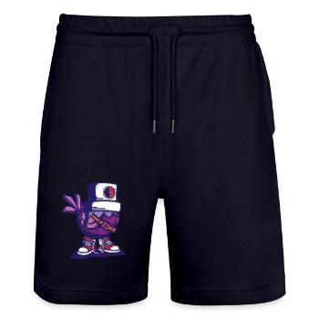 Casquette d’oiseau - Short de jogging bio TRAINER Stanley/Stella unisexe - marine foncé - Devant - Nik (191cm) & Marisol (170cm)