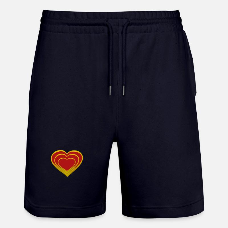 Coeurs Coeurs Saint-Valentin Amour Saint-Valentin - Short de jogging bio TRAINER Stanley/Stella unisexe - marine foncé