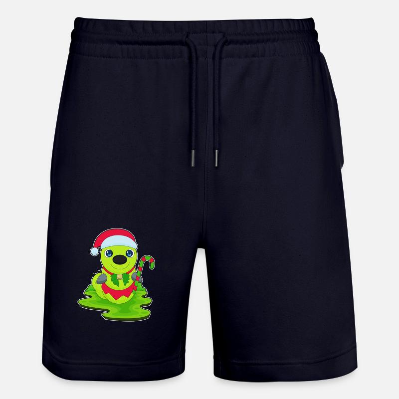 Chenille Canne de Noël - Short de jogging bio TRAINER Stanley/Stella unisexe - marine foncé