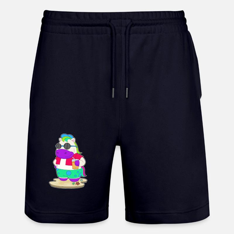 Cheval Plage Boisson Été - Short de jogging bio TRAINER Stanley/Stella unisexe - marine foncé