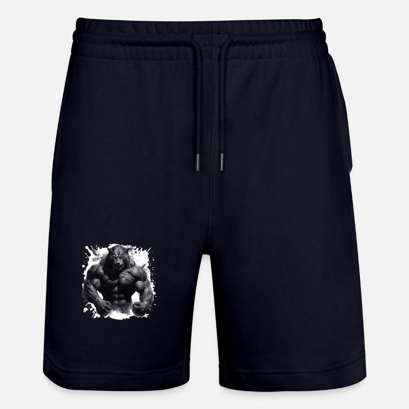Muscle léopard Musculation Bête - Short de jogging bio TRAINER Stanley/Stella unisexe - marine foncé