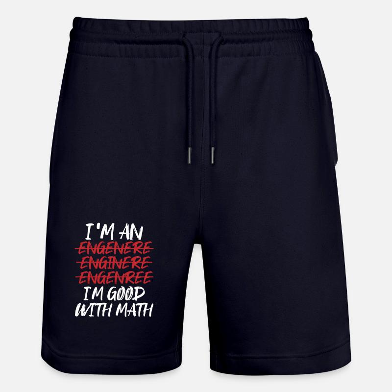 Math Math Math Teacher Mathematician - Stanley/Stella Trainer Unisex Organic Jogging Shorts - dark navy