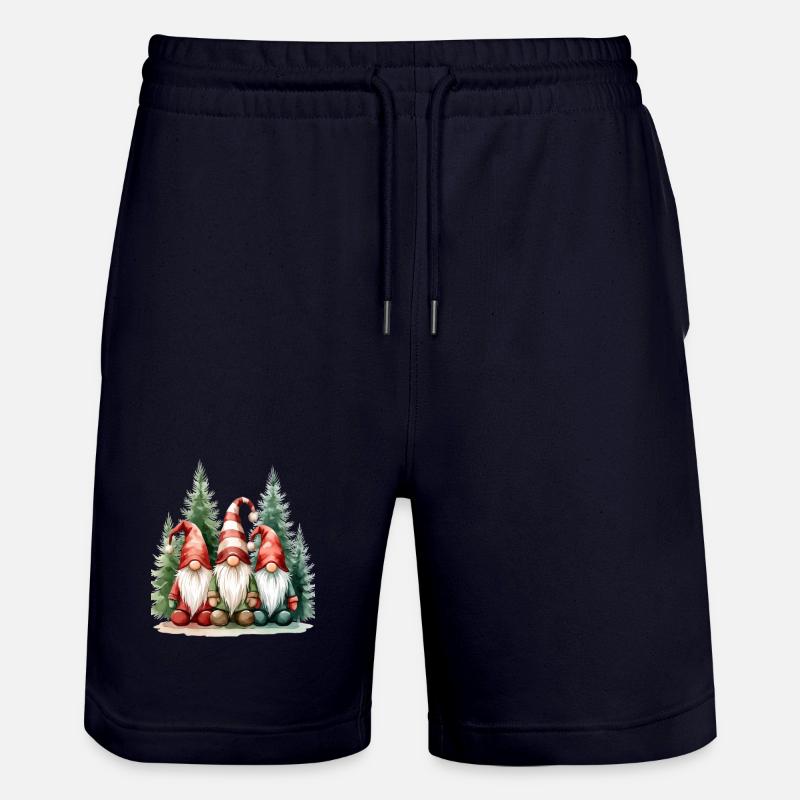 Drei Gartenzwerge im Winterwald - Stanley/Stella Unisex Bio Joggingshorts Trainer  - Dark navy