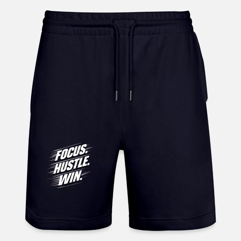 Graphique de victoire Focus Hustle - Short de jogging bio TRAINER Stanley/Stella unisexe - marine foncé
