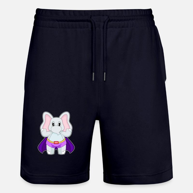 Cape de super-héros éléphant - Short de jogging bio TRAINER Stanley/Stella unisexe - marine foncé