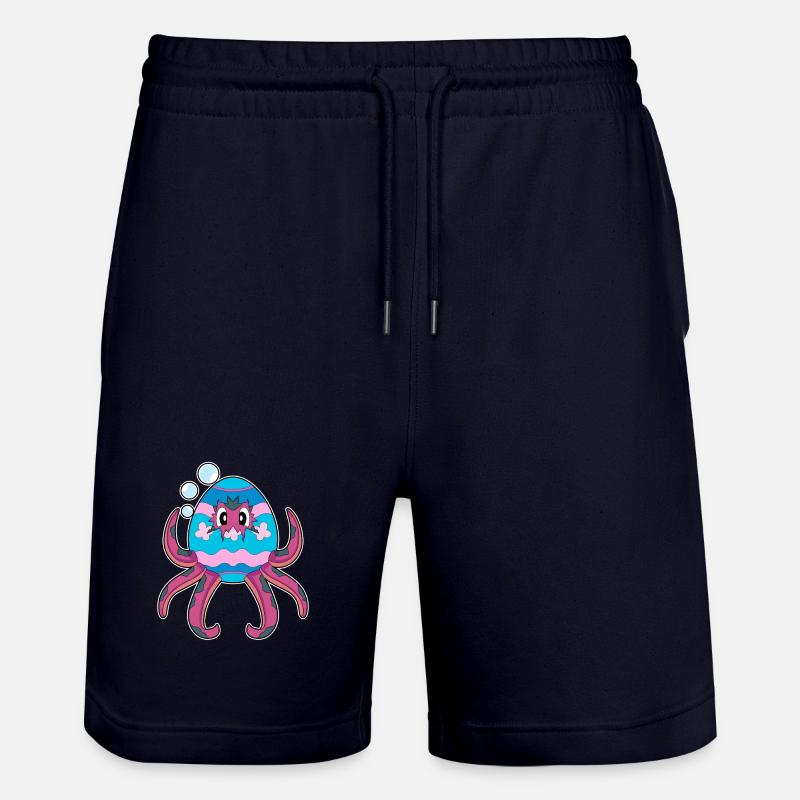 Œuf de Pâques pieuvre - Short de jogging bio TRAINER Stanley/Stella unisexe - marine foncé