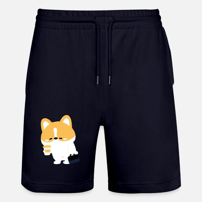 Café Corgi Fatigué - Short de jogging bio TRAINER Stanley/Stella unisexe - marine foncé