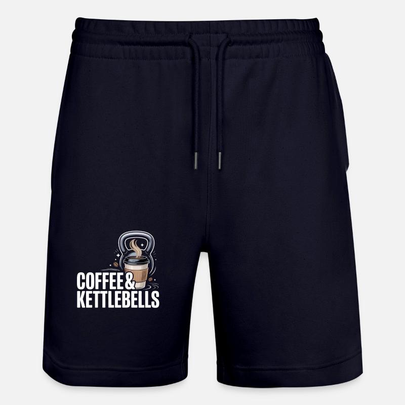 Coffee & Kettlebells Duo - Short de jogging bio TRAINER Stanley/Stella unisexe - marine foncé