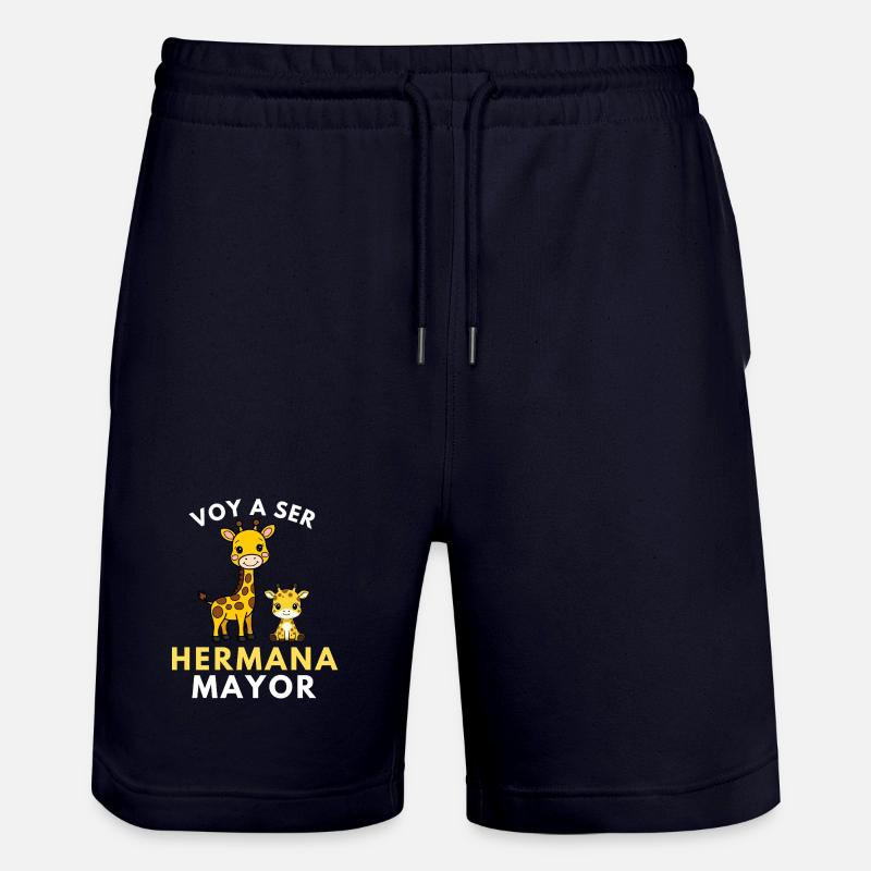 Ich werde eine große Schwester - Stanley/Stella Unisex Bio Joggingshorts Trainer - Dark navy