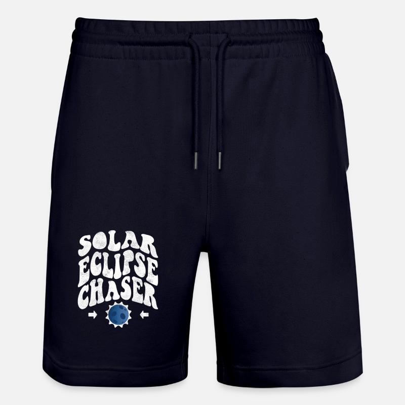 Chasseur d’éclipse solaire blanc - Short de jogging bio TRAINER Stanley/Stella unisexe - marine foncé