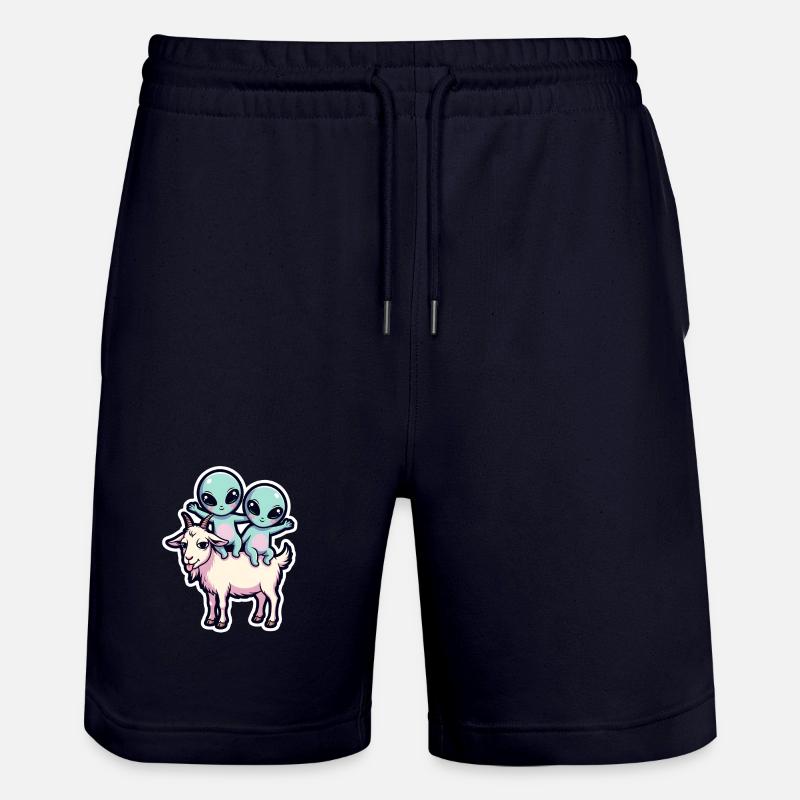 Capretta aliena divertente - Pantaloncini da jogger ecologici unisex Trainer di Stanley/Stella - navy scuro