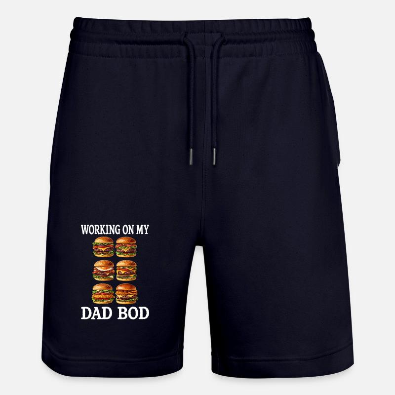 Dad Bod Burger Grid - Stanley/Stella Unisex Bio Joggingshorts Trainer - Dark navy