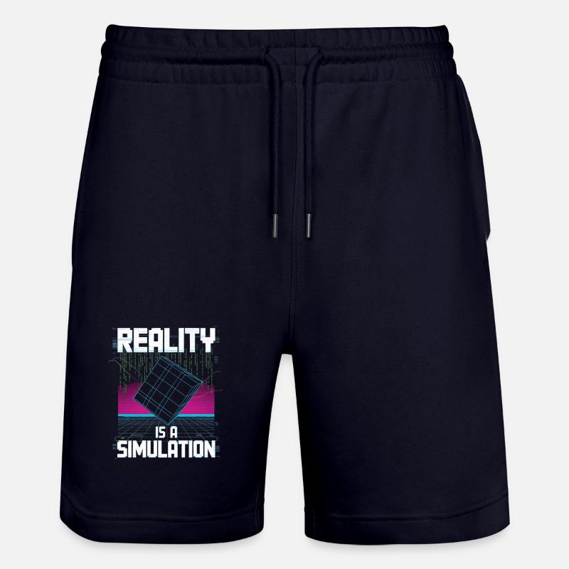 La réalité est une simulation - Short de jogging bio TRAINER Stanley/Stella unisexe - marine foncé