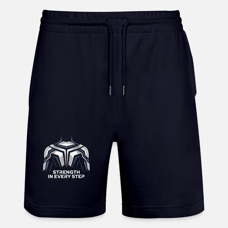 Strength in Every Step Shield - Stanley/Stella Trainer Unisex Organic Jogging Shorts - dark navy
