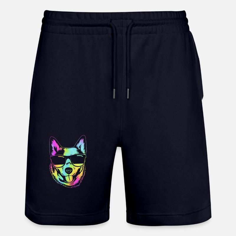 Bouvier australien chien - Short de jogging bio TRAINER Stanley/Stella unisexe - marine foncé