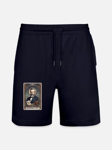 Rutherford B. Hayes Tarot Card - Stanley/Stella Trainer Unisex Organic Jogging Shorts - dark navy