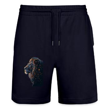 Lion - Short de jogging bio TRAINER Stanley/Stella unisexe - marine foncé - Devant - Nik (191cm) & Marisol (170cm)