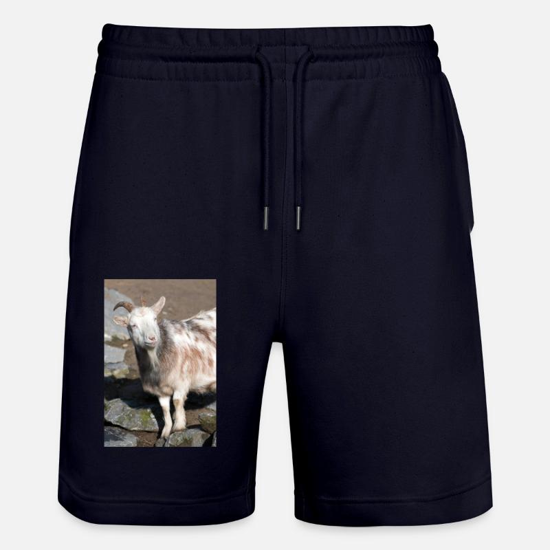 Zwergziege oder Zwergziege - Stanley/Stella Unisex Bio Joggingshorts Trainer  - Dark navy