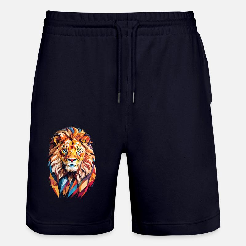 Polygon Löwe - Stanley/Stella Unisex Bio Joggingshorts Trainer - Dark navy