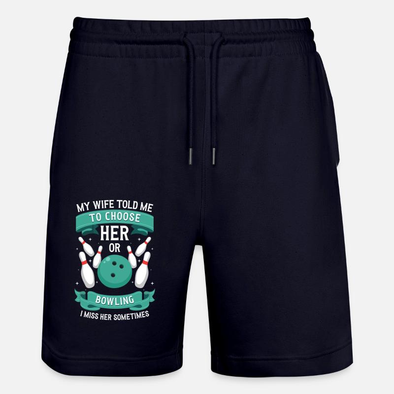 Joueur de bowling - Short de jogging bio TRAINER Stanley/Stella unisexe - marine foncé