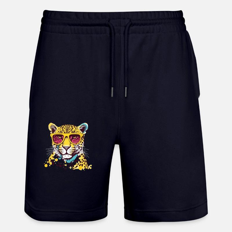 Hek le léopard - Short de jogging bio TRAINER Stanley/Stella unisexe - marine foncé