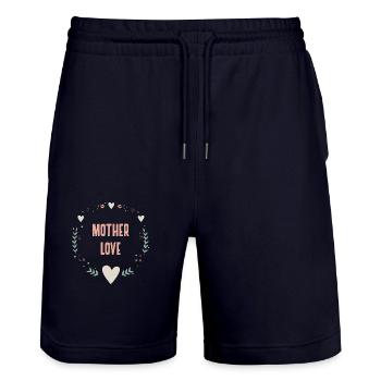 Fête des mères Mother Love Thank You Children Gift - Short de jogging bio TRAINER Stanley/Stella unisexe - marine foncé - Devant - Nik (191cm) & Marisol (170cm)