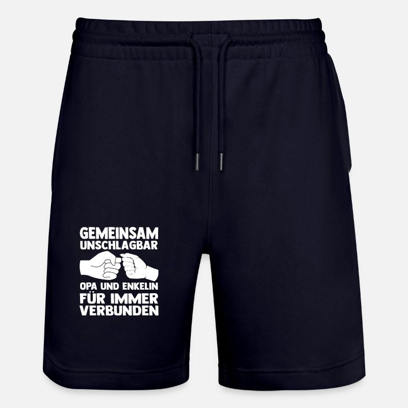 Papi et petit-fils - Short de jogging bio TRAINER Stanley/Stella unisexe - marine foncé