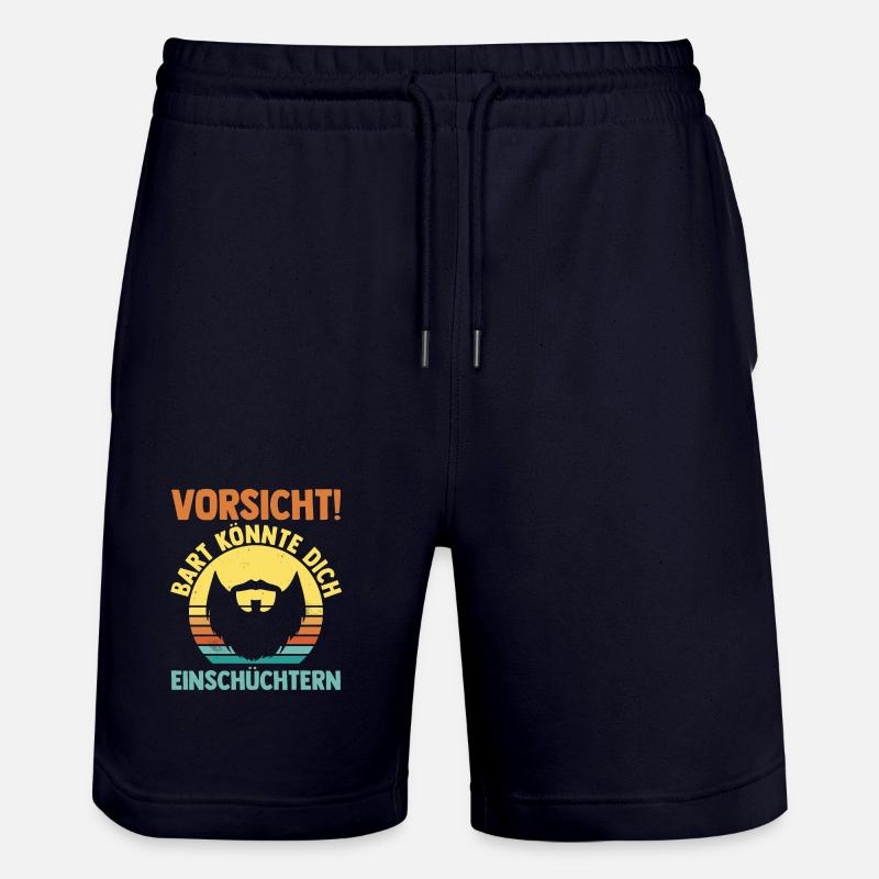 Bearded Bearded Beard - Stanley/Stella Trainer Unisex Organic Jogging Shorts - dark navy