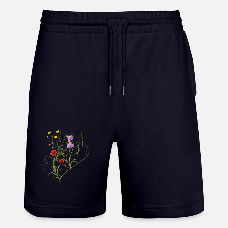 Conception botanique des prairies sauvages - Short de jogging bio TRAINER Stanley/Stella unisexe - marine foncé