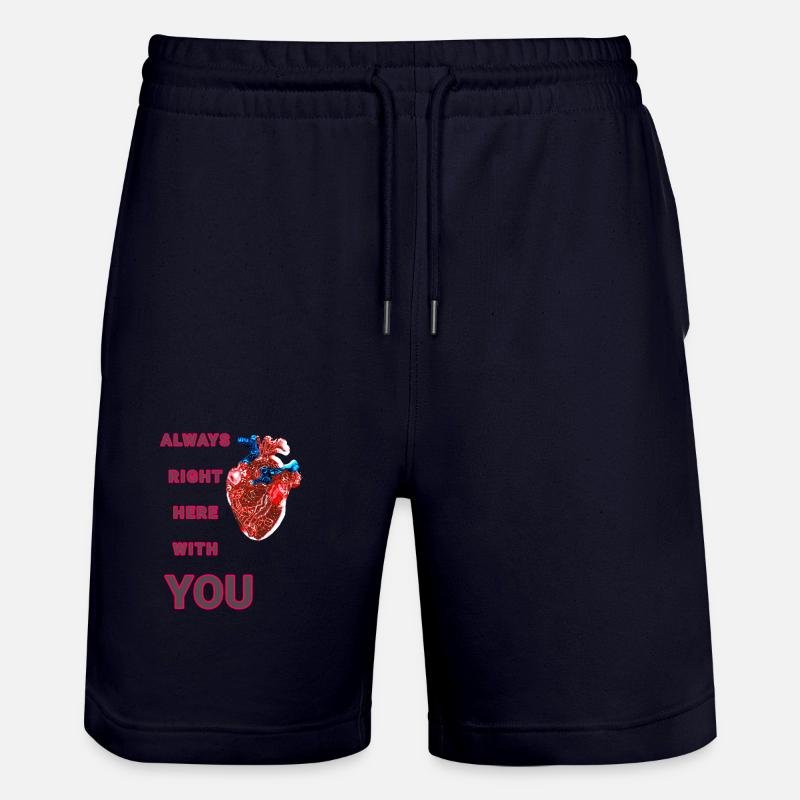 Conception anatomique du cœur - Short de jogging bio TRAINER Stanley/Stella unisexe - marine foncé