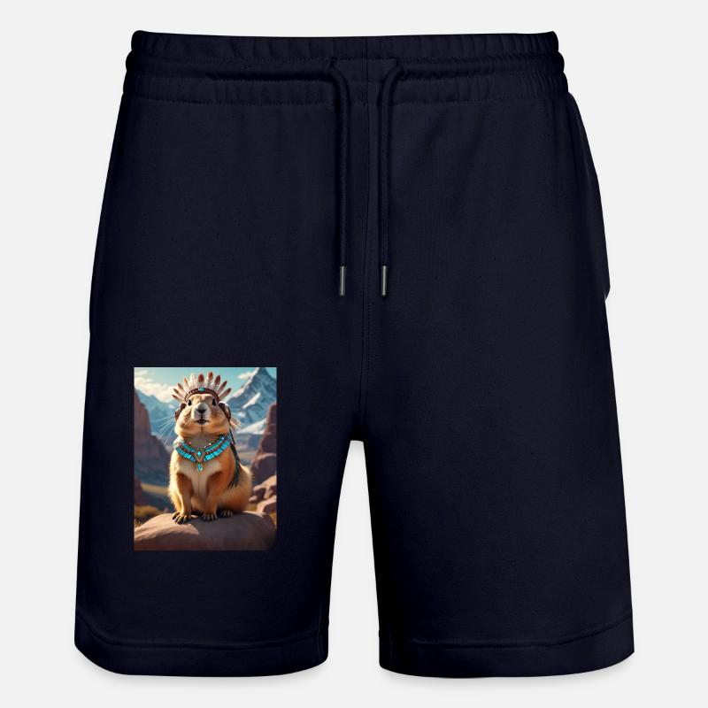 Marmotte guerrière - Short de jogging bio TRAINER Stanley/Stella unisexe - marine foncé