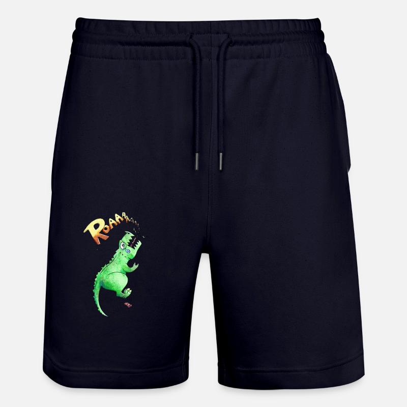 T-rex - Stanley/Stella Trainer Unisex Organic Jogging Shorts - dark navy