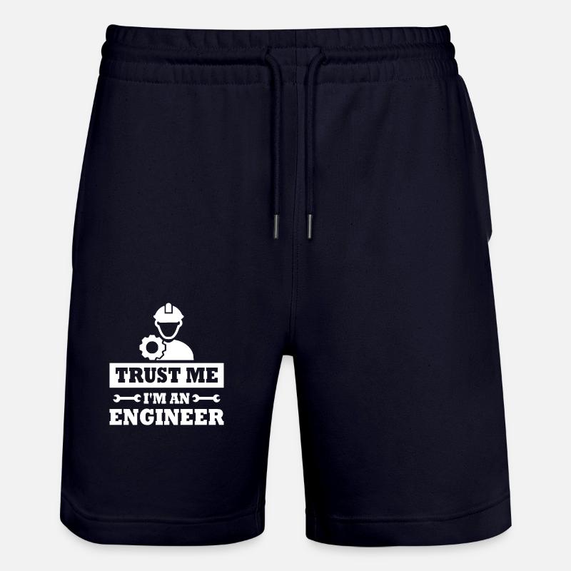 Croyez-moi, je suis ingénieur - Short de jogging bio TRAINER Stanley/Stella unisexe - marine foncé