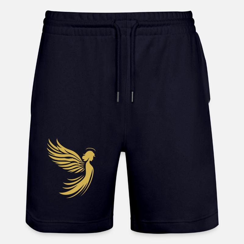 Un angelo con ali e silhouette aureola - Pantaloncini da jogger ecologici unisex Trainer di Stanley/Stella - navy scuro