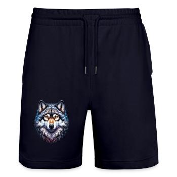 Loup - Short de jogging bio TRAINER Stanley/Stella unisexe - marine foncé - Devant - Nik (191cm) & Marisol (170cm)