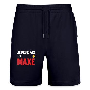 I can't, I got married - Stanley/Stella Trainer Unisex Organic Jogging Shorts - dark navy - Front - Nik (191cm) & Marisol (170cm)