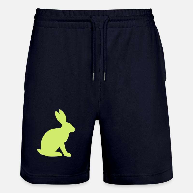 Silhouette de lapin - Short de jogging bio TRAINER Stanley/Stella unisexe - marine foncé