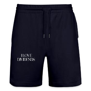 Ich liebe Dividenden - Stanley/Stella Unisex Bio Joggingshorts Trainer  - Dark navy - Vorne - Nik (191cm) & Marisol (170cm)